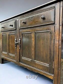 Vintage Dark Oak Ercol Dresser Sideboard Cupboard Server