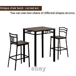 Vintage Dining Table Breakfast Bar Table and Stools Chairs Kitchen Furniture Set