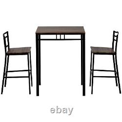 Vintage Dining Table Breakfast Bar Table and Stools Chairs Kitchen Furniture Set