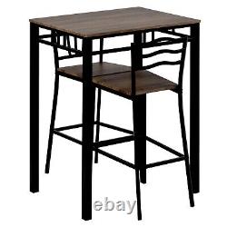 Vintage Dining Table Breakfast Bar Table and Stools Chairs Kitchen Furniture Set