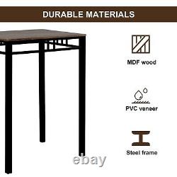 Vintage Dining Table Breakfast Bar Table and Stools Chairs Kitchen Furniture Set