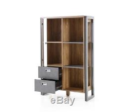 Vintage Display Cabinet Industrial Style Furniture Storage Drawers Shelving Unit