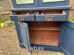Vintage Dresser, Linen cupboard, Large Cupboard, kitchen storage, dark blue