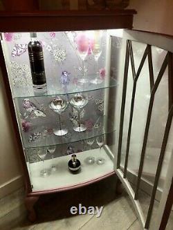 Vintage Drinks Cabinet Gin Cocktail Glass Display Cabinet