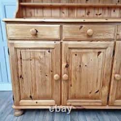 Vintage Ducal Solid Wood Pine Welsh Dresser Country Farmhouse Style Kitchen