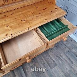 Vintage Ducal Solid Wood Pine Welsh Dresser Country Farmhouse Style Kitchen