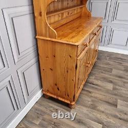 Vintage Ducal Solid Wood Pine Welsh Dresser Country Farmhouse Style Kitchen