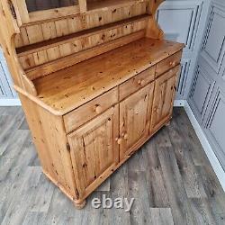 Vintage Ducal Solid Wood Pine Welsh Dresser Country Farmhouse Style Kitchen