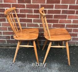 Vintage ERCOL Dining Chairs Model 737 Stick Back Kitchen Mid Century Retro 70s