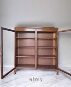 Vintage Early to mid C20th Glazed Display China Drinks Cabinet Bookcase