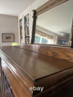 Vintage Early to mid C20th Glazed Display China Drinks Cabinet Bookcase