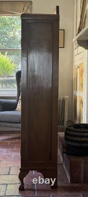 Vintage Early to mid C20th Glazed Display China Drinks Cabinet Bookcase