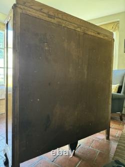 Vintage Early to mid C20th Glazed Display China Drinks Cabinet Bookcase