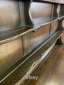 Vintage Elm Welsh Dresser by Ercol \ Rustic Kitchen Pantry Dresser \ Cupboard