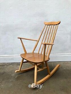 Vintage Ercol Blonde Goldsmith Rocking Chair. Retro Danish. Mid Century DELIVERY