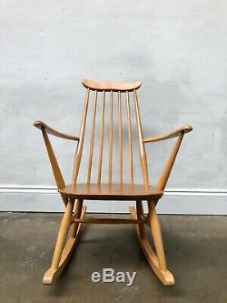 Vintage Ercol Blonde Goldsmith Rocking Chair. Retro Danish. Mid Century DELIVERY