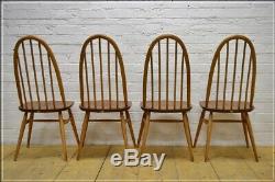 Vintage Ercol Chair Chairs Dining Kitchen Elm Beech Blonde Set Of 4 UK DELIVERY