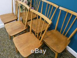 Vintage Ercol Dining Chairs, Blonde retro all purpose chair model 391. Northants