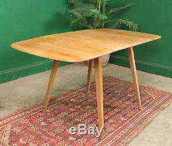 Vintage Ercol Drop Leaf Plank Table, Light Elm, Retro, Kitchen, Dining, Windsor