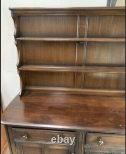 Vintage Ercol Elm Welsh Style Wooden Dresser Sideboard Kitchen Shelves