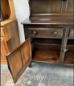 Vintage Ercol Elm Welsh Style Wooden Dresser Sideboard Kitchen Shelves