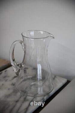 Vintage Etched Water Jug & Glasses