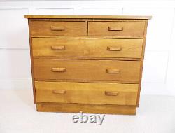 Vintage Ex Military Air Ministry RAF Oak Large Chest of drawers 1953 M. Morris