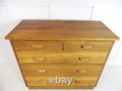 Vintage Ex Military Air Ministry RAF Oak Large Chest of drawers 1953 M. Morris