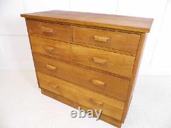 Vintage Ex Military Air Ministry RAF Oak Large Chest of drawers 1953 M. Morris