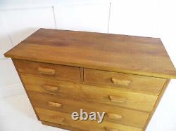 Vintage Ex Military Air Ministry RAF Oak Large Chest of drawers 1953 M. Morris