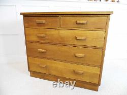 Vintage Ex Military Air Ministry RAF Oak Large Chest of drawers 1953 M. Morris