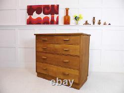 Vintage Ex Military Air Ministry RAF Oak Large Chest of drawers 1953 M. Morris