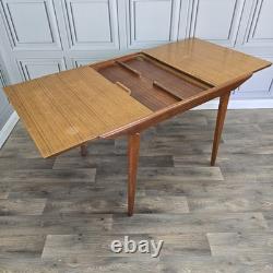 Vintage Extending Dining Table Teak Veneer Mid Century Kitchen Retro MCM