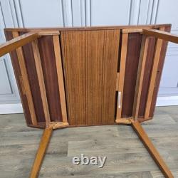Vintage Extending Dining Table Teak Veneer Mid Century Kitchen Retro MCM