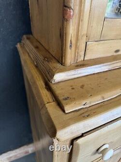 Vintage Farmhouse Housekeepers Cupboard Pine Dresser