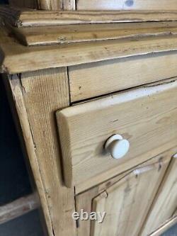 Vintage Farmhouse Housekeepers Cupboard Pine Dresser
