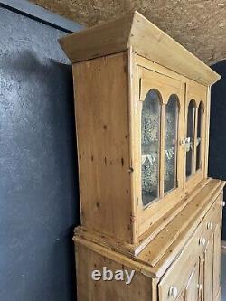 Vintage Farmhouse Housekeepers Cupboard Pine Dresser