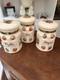 Vintage Finest Quality Earthenware Staffordshire Tea/ Coffee/ Sugar Caddies Set