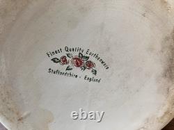 Vintage Finest Quality Earthenware Staffordshire Tea/ Coffee/ Sugar Caddies Set