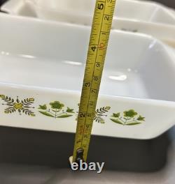 Vintage Fire King Meadow Green 5-PC Baker Set MCM Retro Kitchen Aesthetic RARE