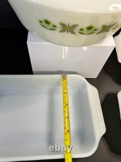 Vintage Fire King Meadow Green 5-PC Baker Set MCM Retro Kitchen Aesthetic RARE