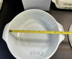 Vintage Fire King Meadow Green 5-PC Baker Set MCM Retro Kitchen Aesthetic RARE