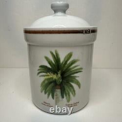Vintage Florida Marketplace Palm Island 4 Piece Ceramic Kitchen Cannister Set