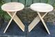 Vintage Folding Wooden Stools X2 Pine Retro Roger Tallon Or Adrian Reed In Style
