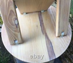 Vintage Folding Wooden Stools x2 Pine Retro Roger Tallon or Adrian Reed in Style