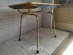 Vintage Formica Kitchen Table & 4 Chairs Marble Effect Dining Table 1950 Retro