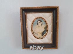 Vintage Framed Wall Hanging Victorian Lady Artwork Rustic Home Wall Art