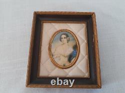 Vintage Framed Wall Hanging Victorian Lady Artwork Rustic Home Wall Art