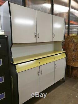 Vintage French 60s Free Standing Formica Kitchen Cabinet