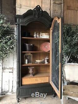 Vintage French Handpainted Armoire
